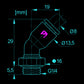 PF08 Rotary adapter 45° G1/4